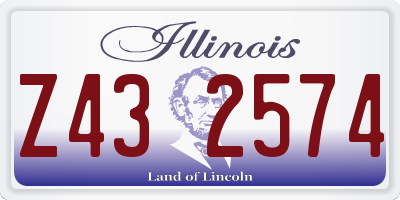 IL license plate Z432574