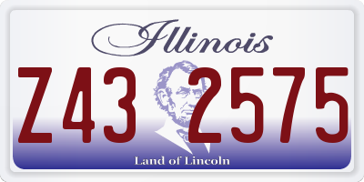 IL license plate Z432575