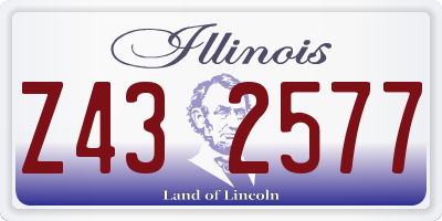 IL license plate Z432577