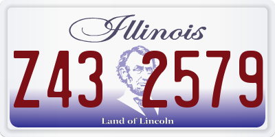 IL license plate Z432579