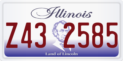 IL license plate Z432585