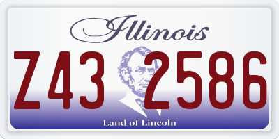 IL license plate Z432586