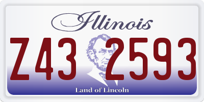 IL license plate Z432593