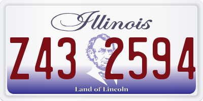 IL license plate Z432594