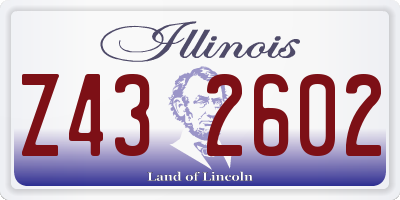 IL license plate Z432602