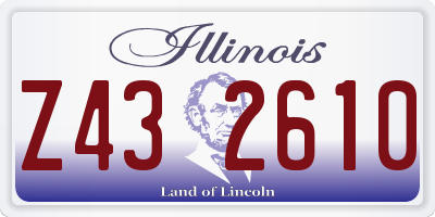 IL license plate Z432610