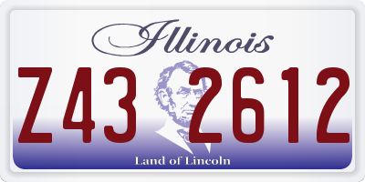IL license plate Z432612