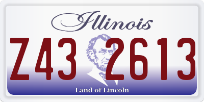 IL license plate Z432613