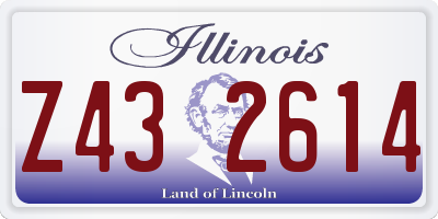 IL license plate Z432614