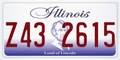 IL license plate Z432615