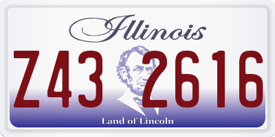 IL license plate Z432616