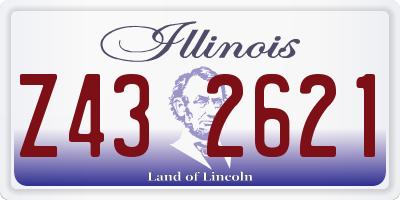 IL license plate Z432621