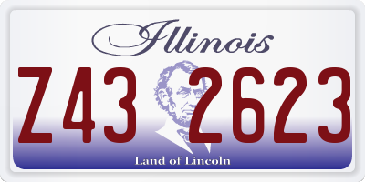 IL license plate Z432623
