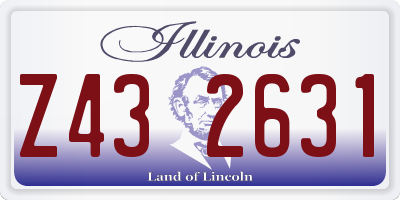 IL license plate Z432631