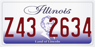 IL license plate Z432634