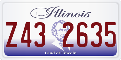 IL license plate Z432635
