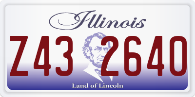 IL license plate Z432640