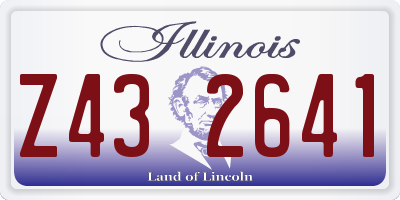 IL license plate Z432641