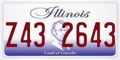 IL license plate Z432643