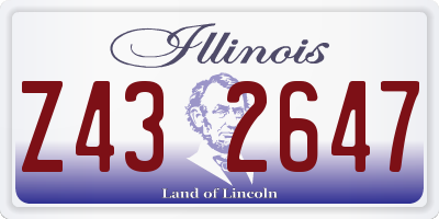 IL license plate Z432647