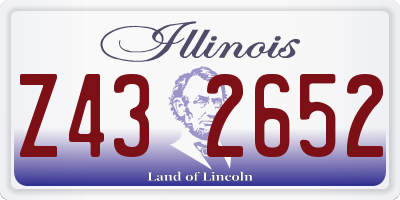IL license plate Z432652