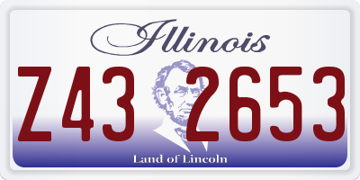IL license plate Z432653