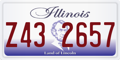 IL license plate Z432657