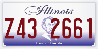 IL license plate Z432661