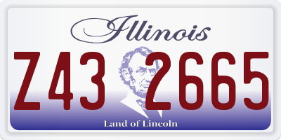 IL license plate Z432665