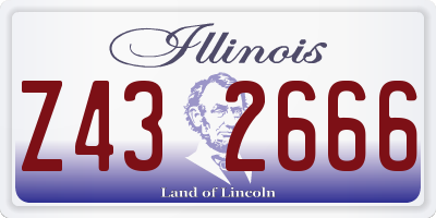 IL license plate Z432666