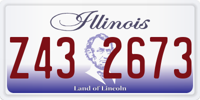 IL license plate Z432673