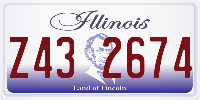 IL license plate Z432674