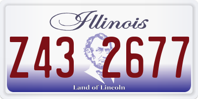 IL license plate Z432677