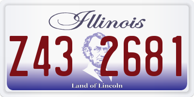 IL license plate Z432681