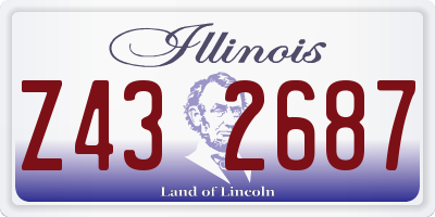 IL license plate Z432687