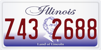 IL license plate Z432688