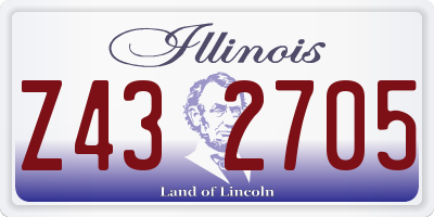 IL license plate Z432705