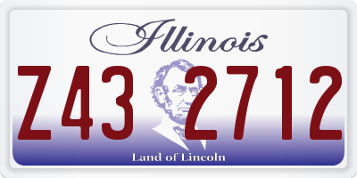 IL license plate Z432712