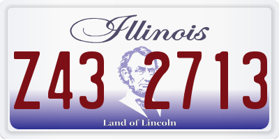 IL license plate Z432713