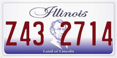 IL license plate Z432714