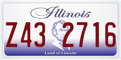 IL license plate Z432716