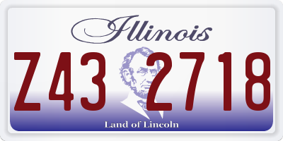 IL license plate Z432718