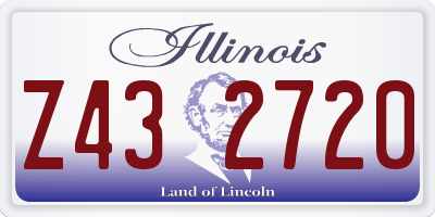 IL license plate Z432720