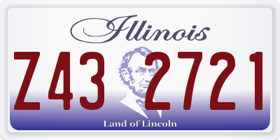 IL license plate Z432721