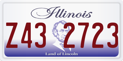 IL license plate Z432723