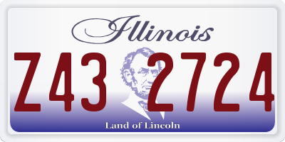 IL license plate Z432724