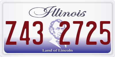 IL license plate Z432725