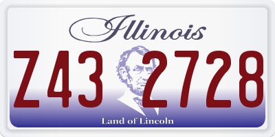 IL license plate Z432728