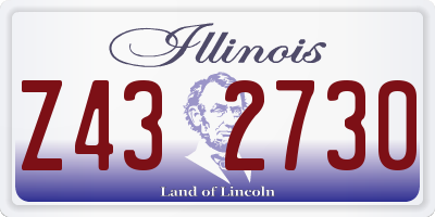 IL license plate Z432730