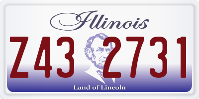 IL license plate Z432731